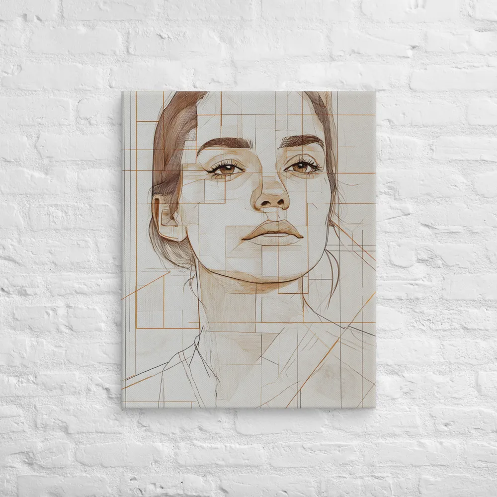 Geometric Serenity: A Minimalist Portrait