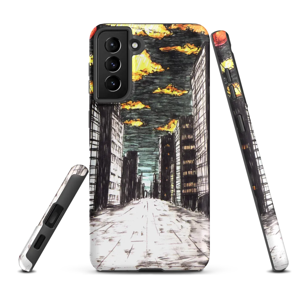 Eclipsed Cityscape | Phone Case |  S21 Plus | Tough Case | Matte