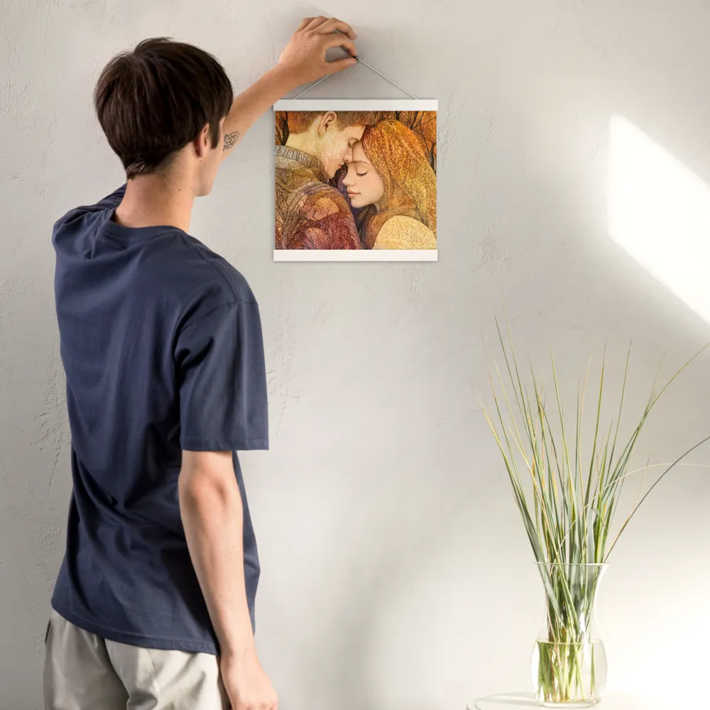 Embrace of Autumn | Poster With White Wood Hanger | 12″×12″