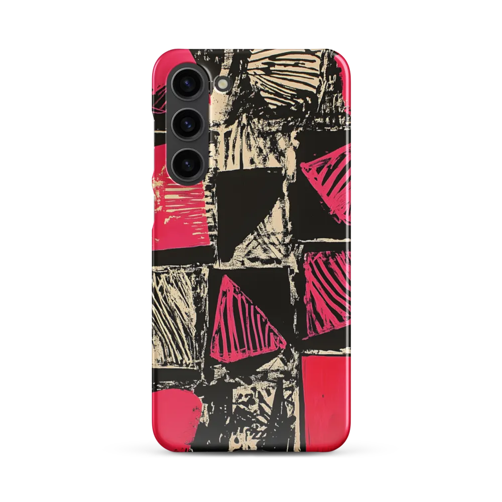 Geometric Symphony in Pink and Black