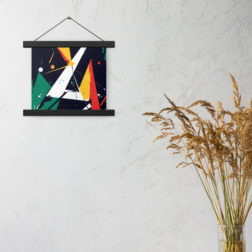 Dynamic Geometries | Poster With Black Wood Hanger | 10″×10″