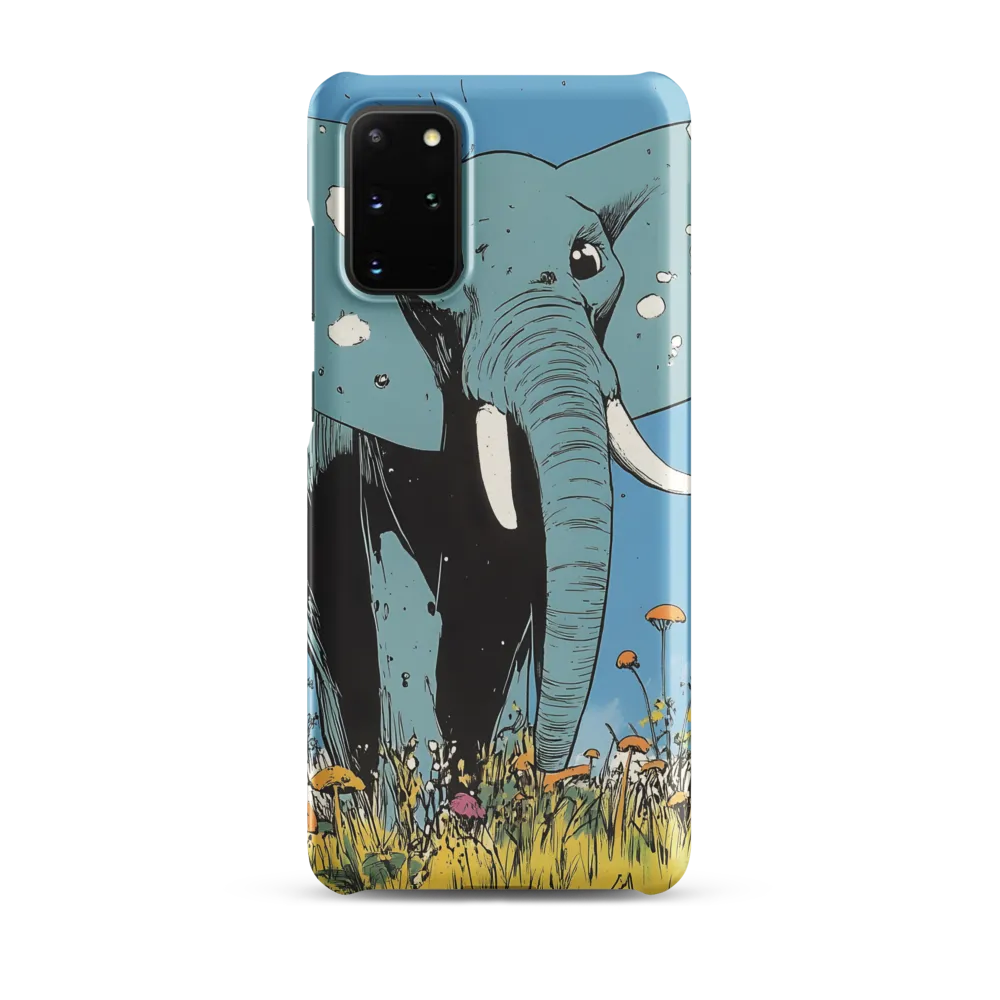 Whimsical Blue Elephant in Bloom