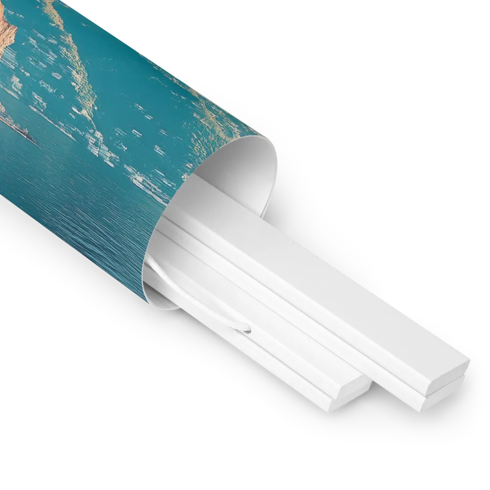 Elysian Waterscape | Poster With White Wood Hanger | 14″×14″