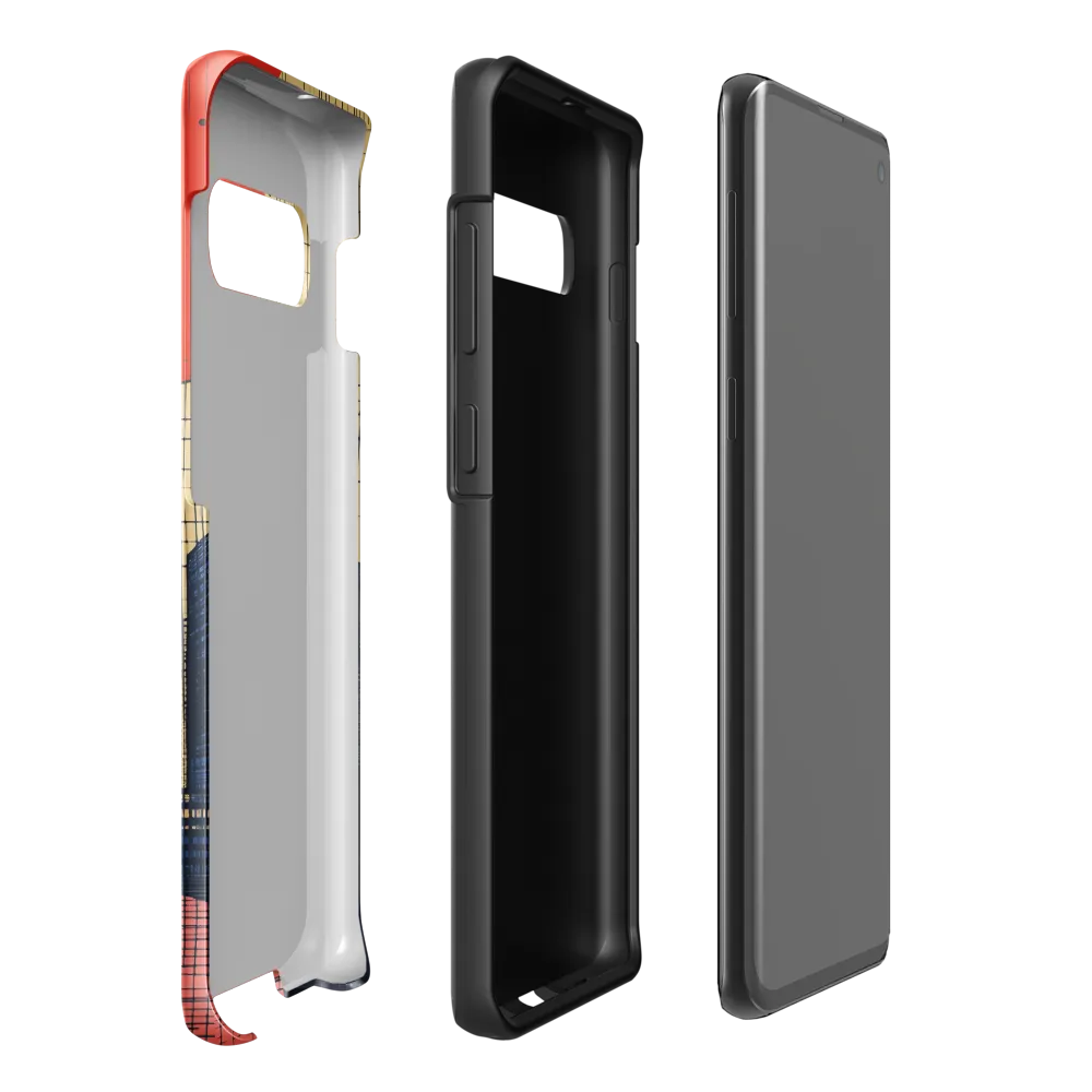 Urban Echoes: A Minimalist Cityscape | Phone Case |  S10 Plus | Tough Case | Glossy