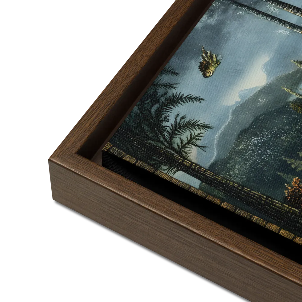 Whispers of the Enchanted Forest | Canvas with Brown Frame | 12″×12″