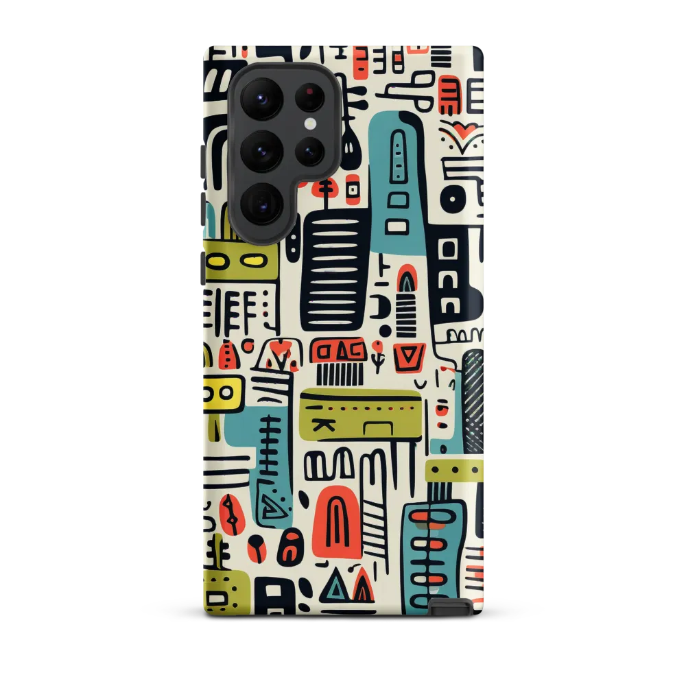 Urban Whimsy: A Playful Cityscape | Phone Case |  S22 Ultra | Tough Case | Matte