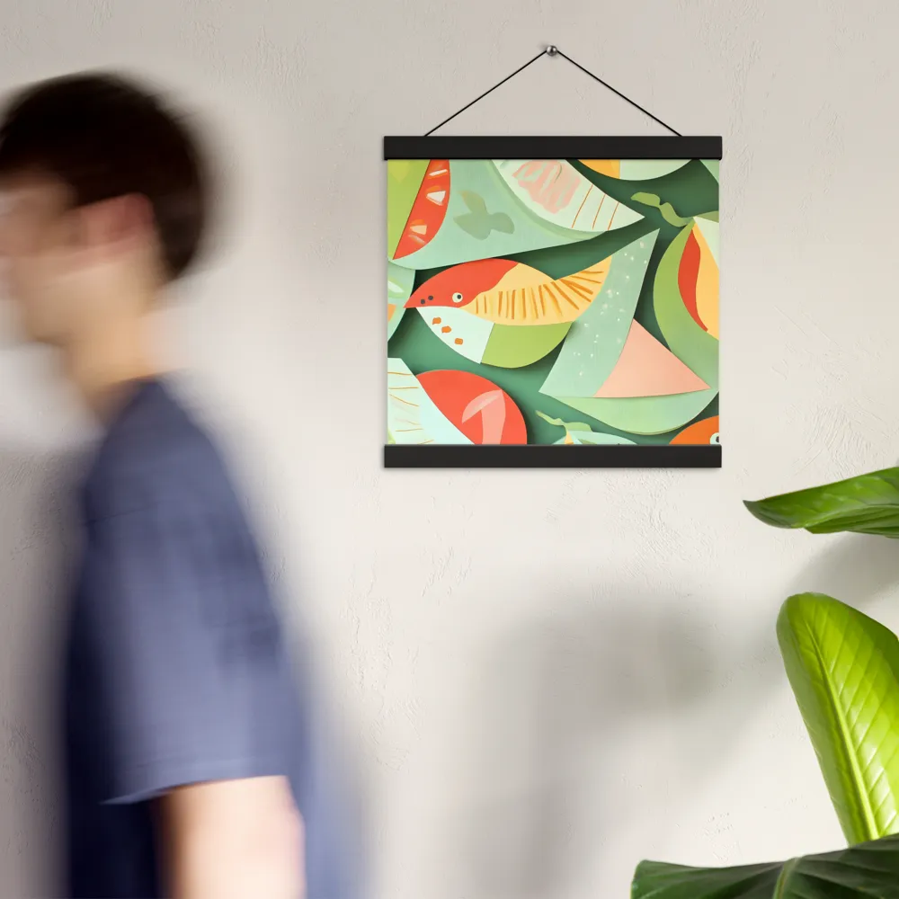 Nature's Palette | Poster With Black Wood Hanger | 12″×12″