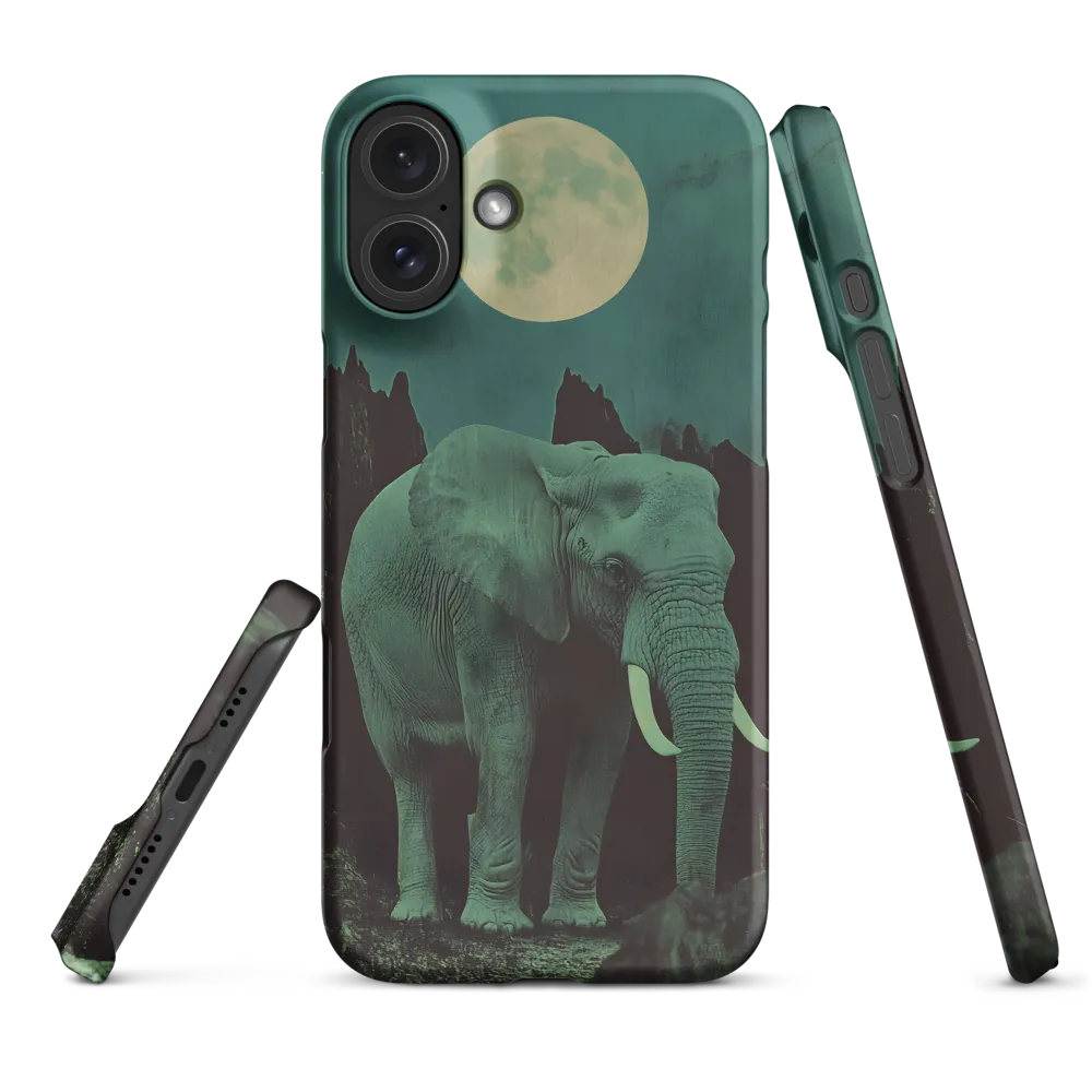 Ethereal Presence: Elephant Under a Full Moon