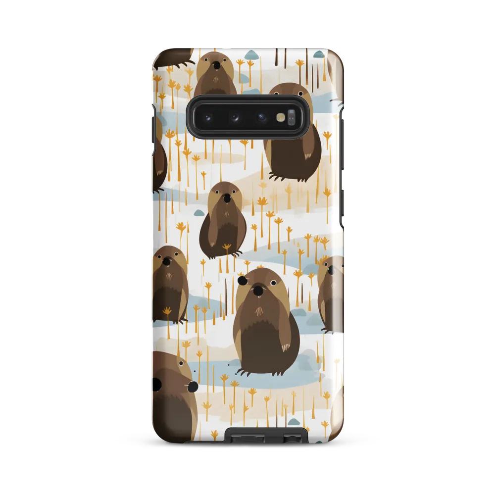 Whimsical Waters: A Celebration of Otters and Seals | Phone Case |  S10 Plus | Tough Case | Glossy