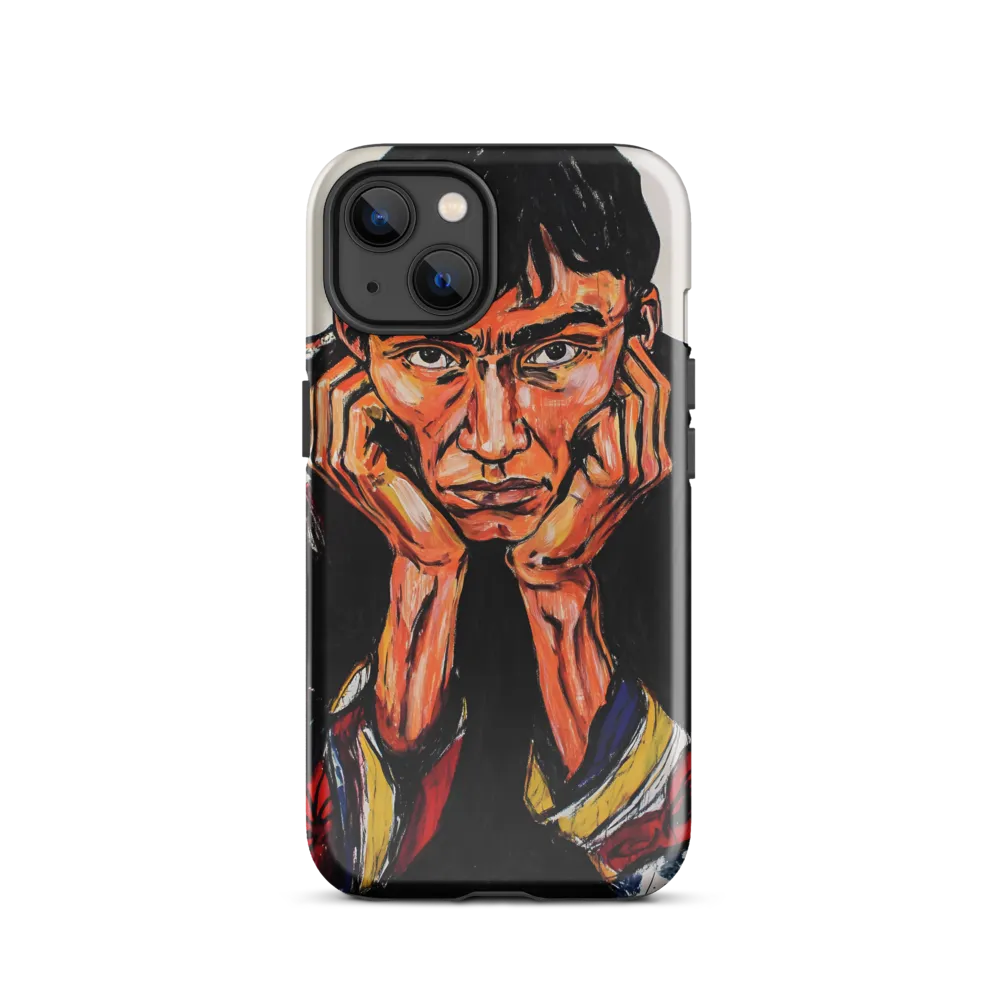 Contemplative Intensity: An Expressionist Portrait