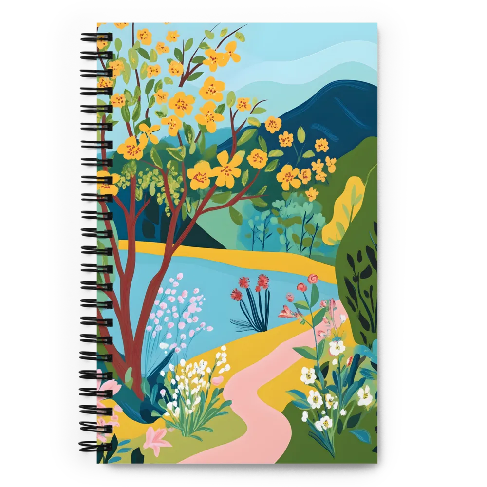 Blossoms by the Tranquil Waters | Spiral Notebook