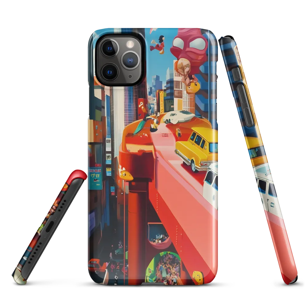 Urban Whimsy: A Colorful Cityscape | Phone Case |  11 Pro Max | Snap Case | Glossy