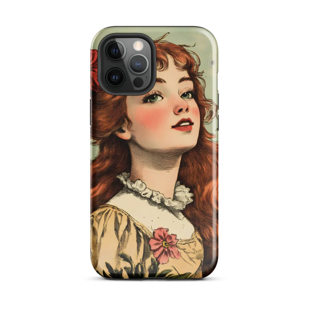 Whimsical Portrait of a Flower-Adorned Girl