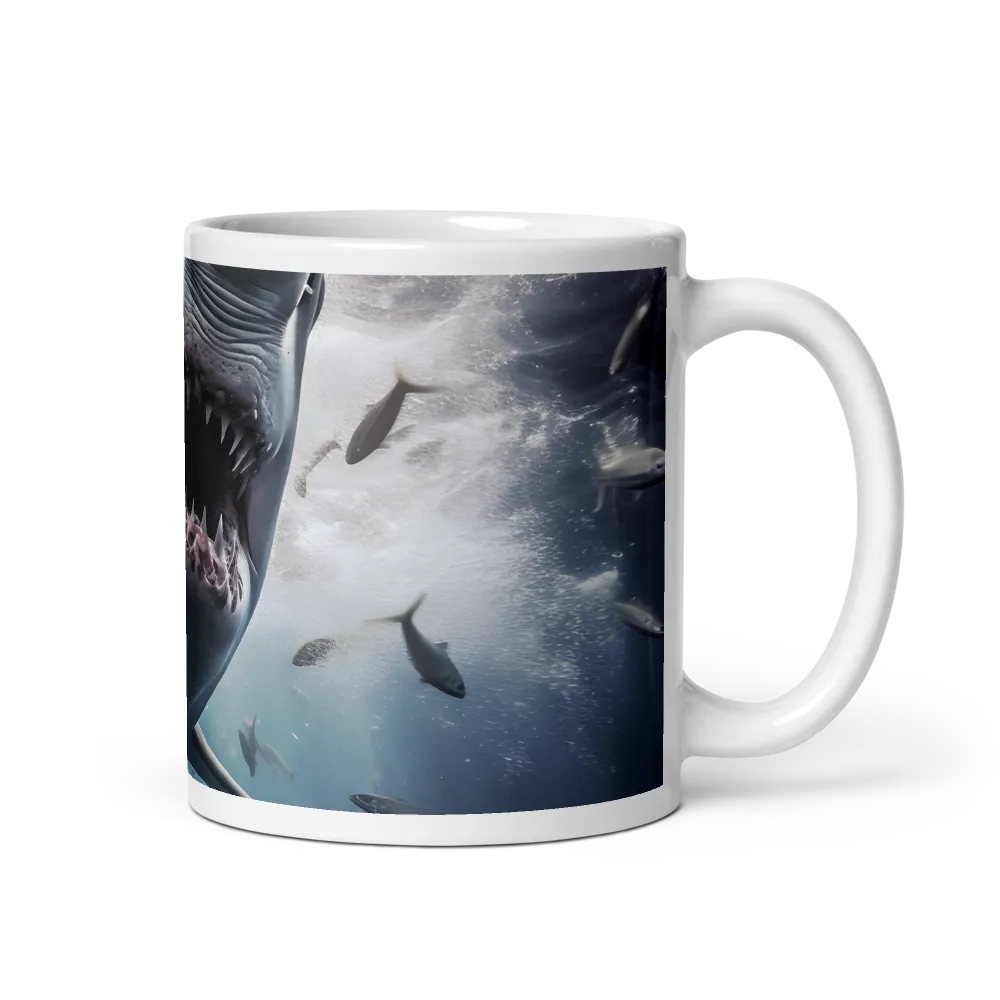 The Apex Predator: An Underwater Encounter | Mug with White inside | 11 oz