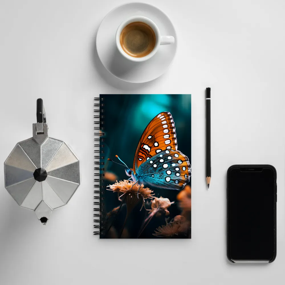 Whispers of Color: The Butterfly's Embrace | Spiral Notebook