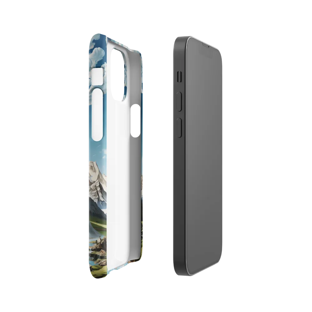Majestic Cascade: A Mountain Masterpiece | Phone Case |  13 Mini | Snap Case | Glossy