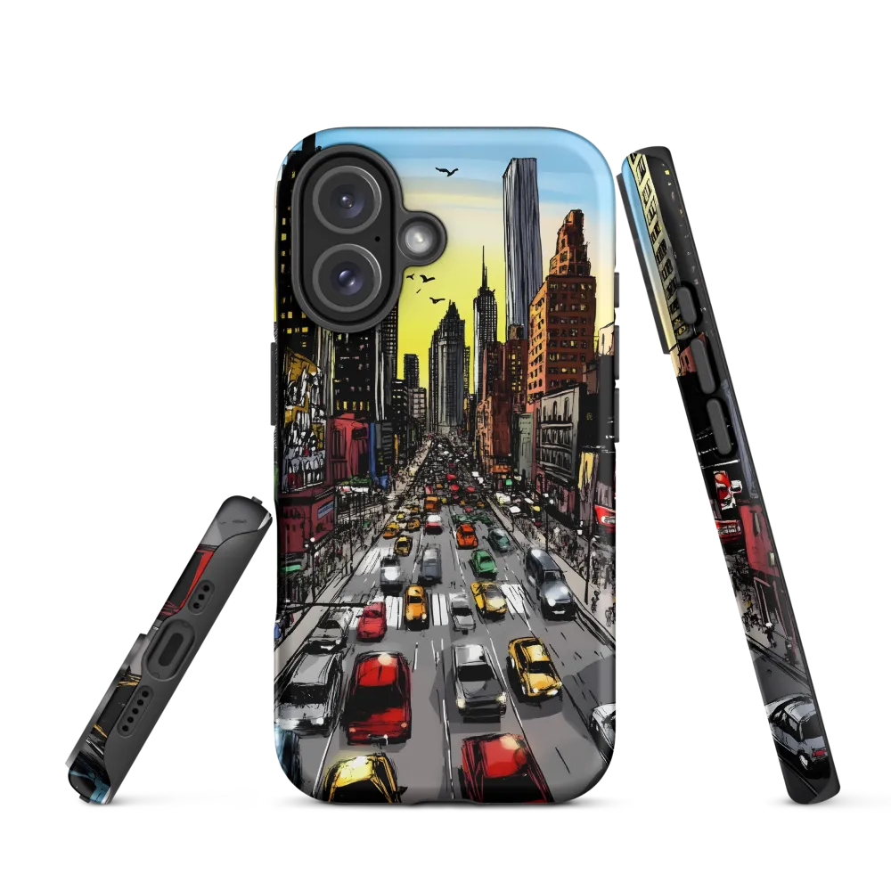 City Pulse at Dusk | Phone Case |  16 | Tough Case | Matte