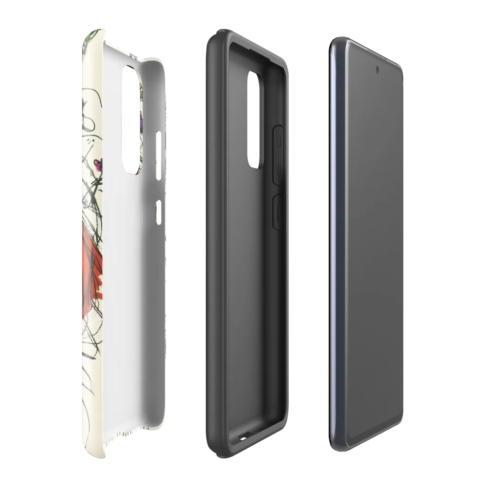 Whimsical Floral Portrait | Phone Case |  S20 FE | Tough Case | Glossy
