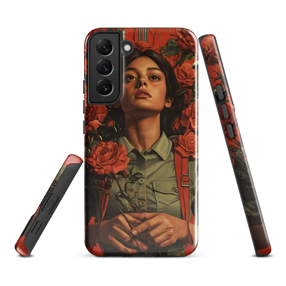 Harmony and Strength: A Portrait Among Roses