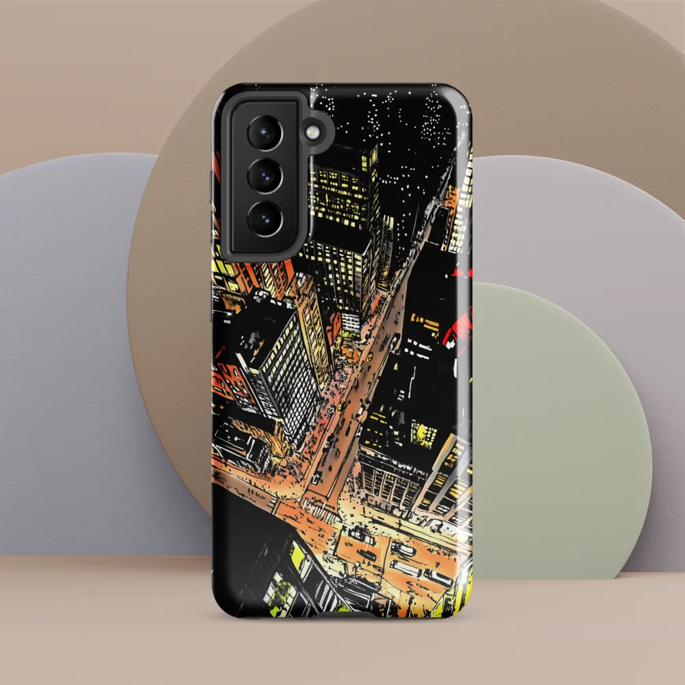 Urban Nightscape: A Bird's-eye View