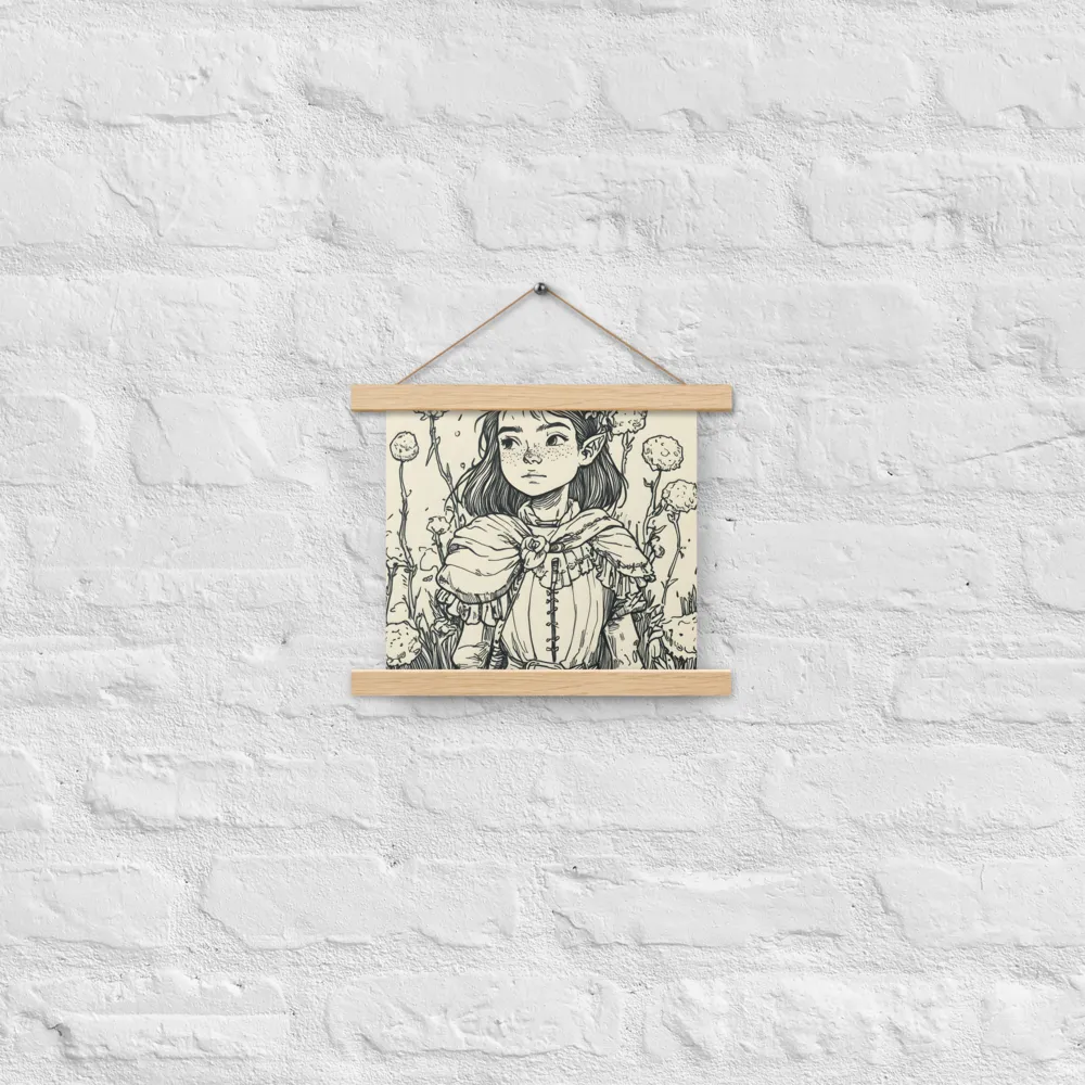 A Young Guardian of Nature | Poster With Oak Wood Hanger | 10″×10″