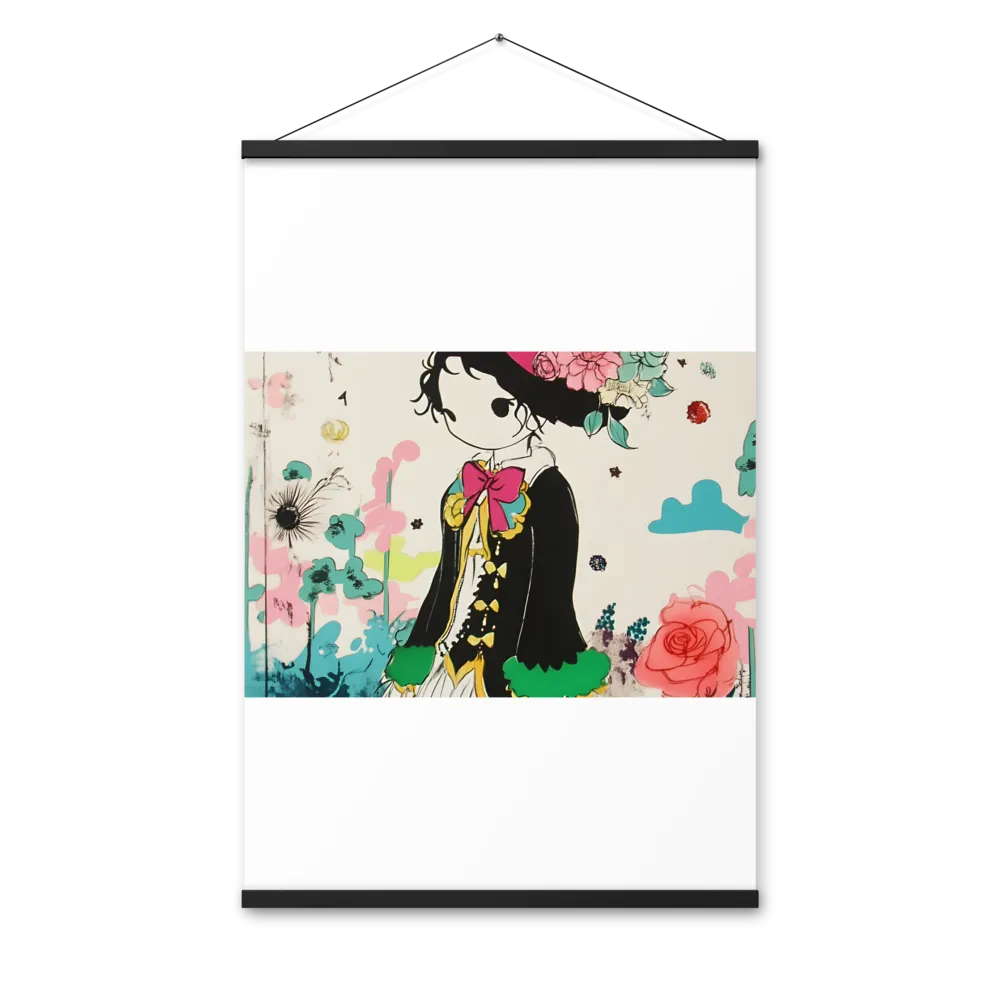 Whimsical Garden Reverie | Poster With Black Wood Hanger | 24″×36″