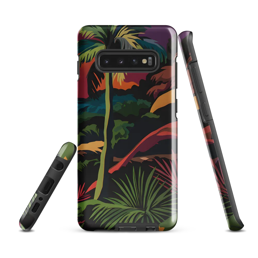 Tropical Sunset Escape | Phone Case |  S10 Plus | Tough Case | Glossy