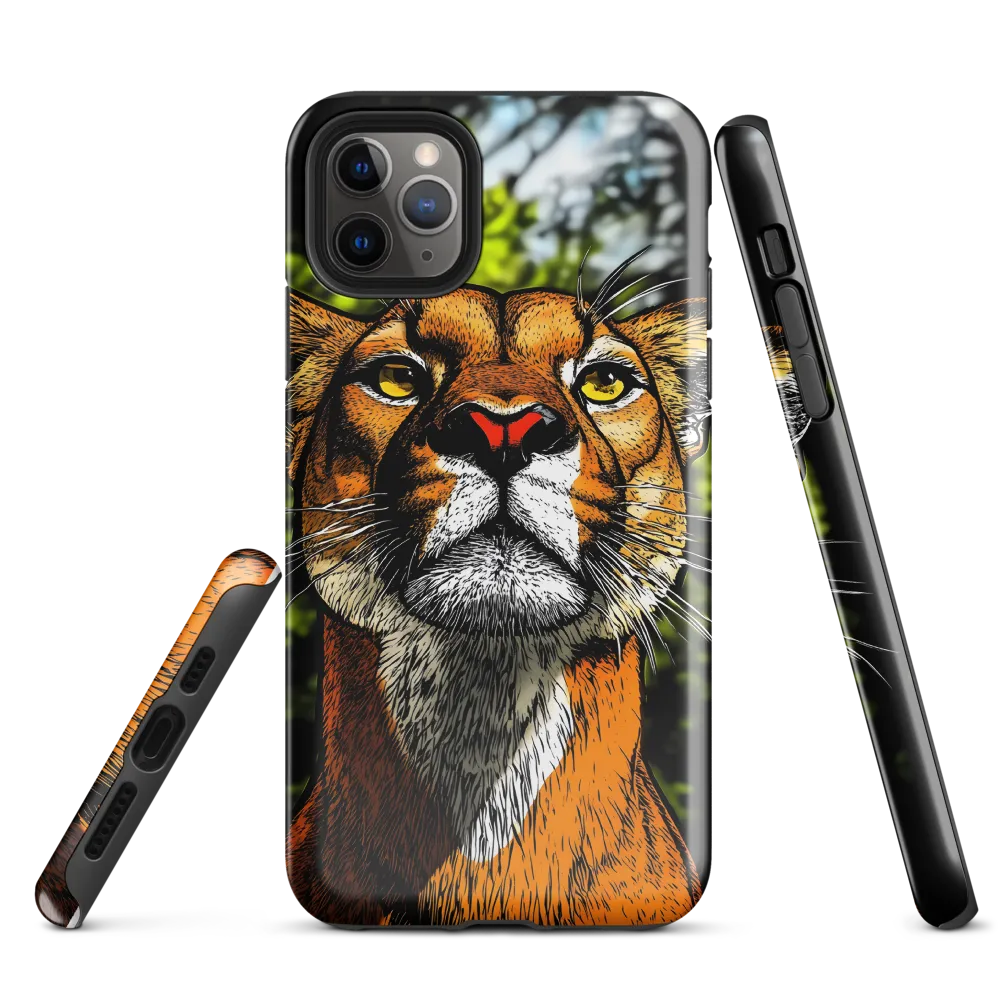 Regal Gaze: The Lioness in Focus | Phone Case |  11 Pro Max | Tough Case | Glossy