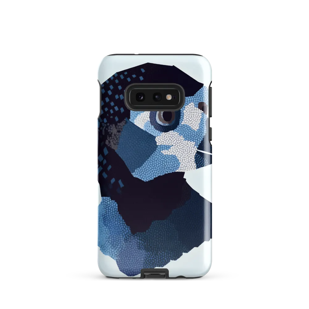 Abstract Avian Portrait in Blue