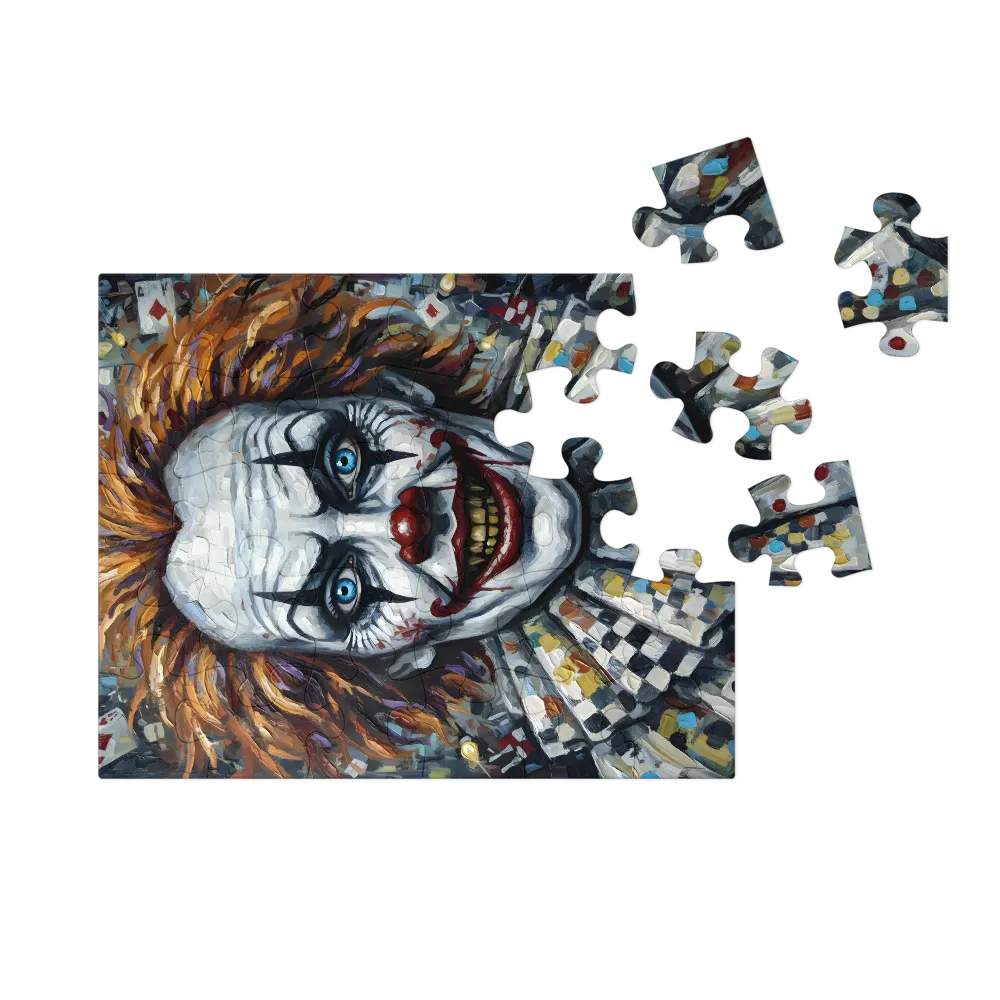 Sinister Clown Portrait 
 Jigsaw Puzzle in Tin Box