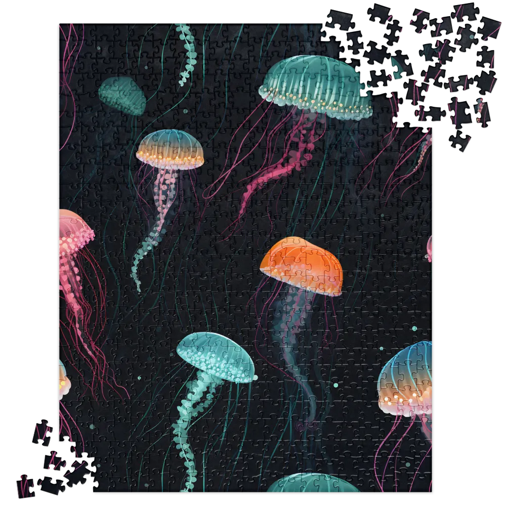 Ethereal Dance of Jellyfish | Jigsaw Puzzle | 520 pieces