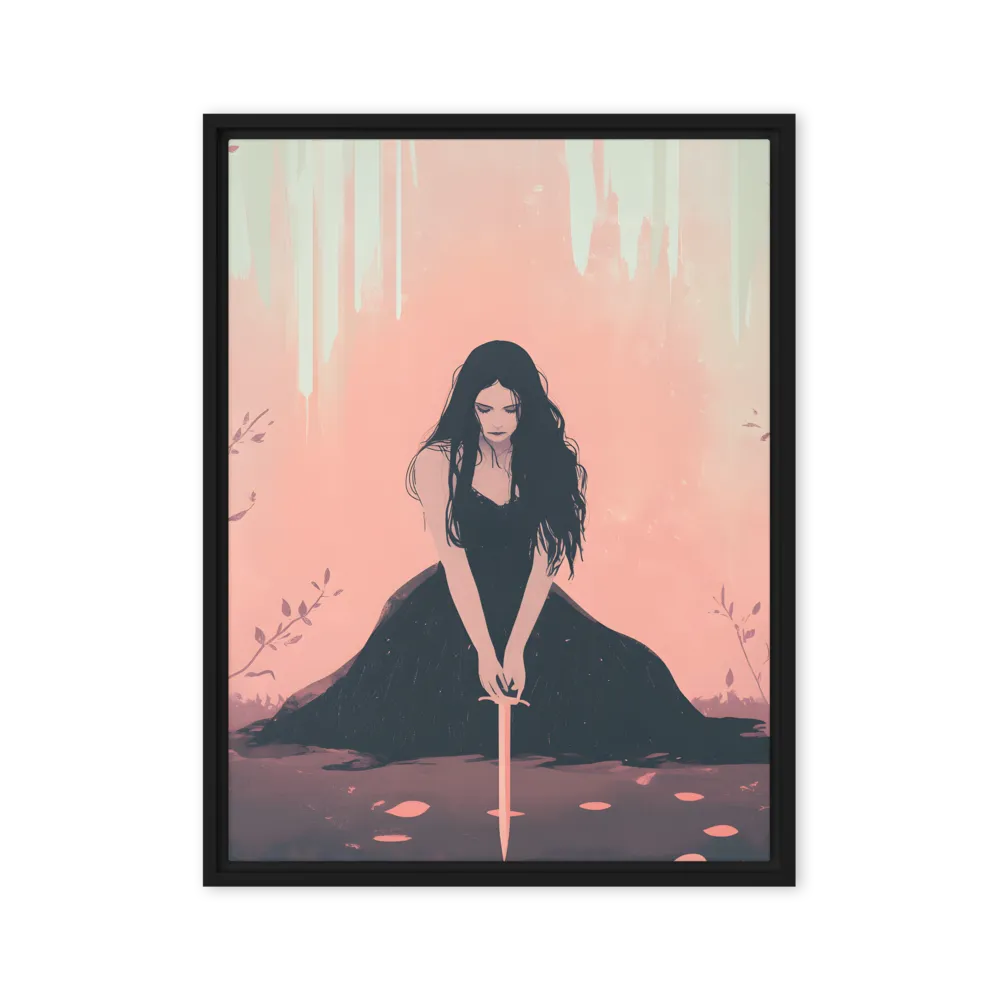 The Guardian of Solitude | Canvas with Black Frame | 24″×32″