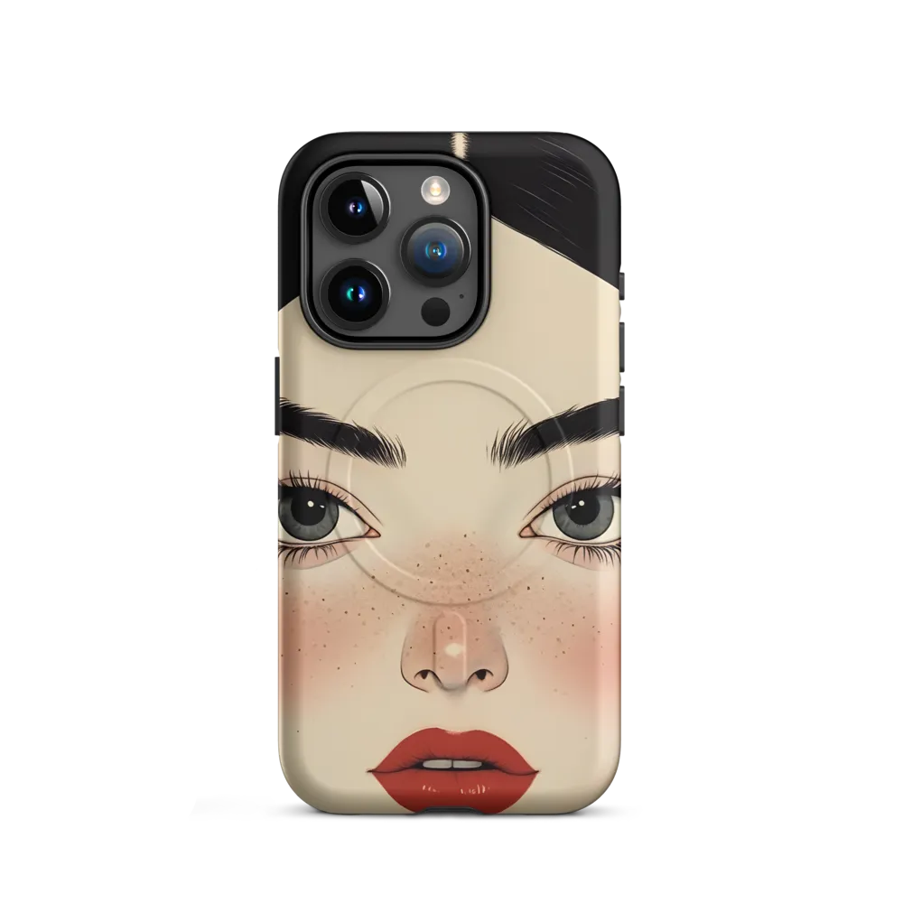 Serenity Captured: A Modern Portrait | Phone Case |  15 Pro | MagSafe® Tough Case | Matte
