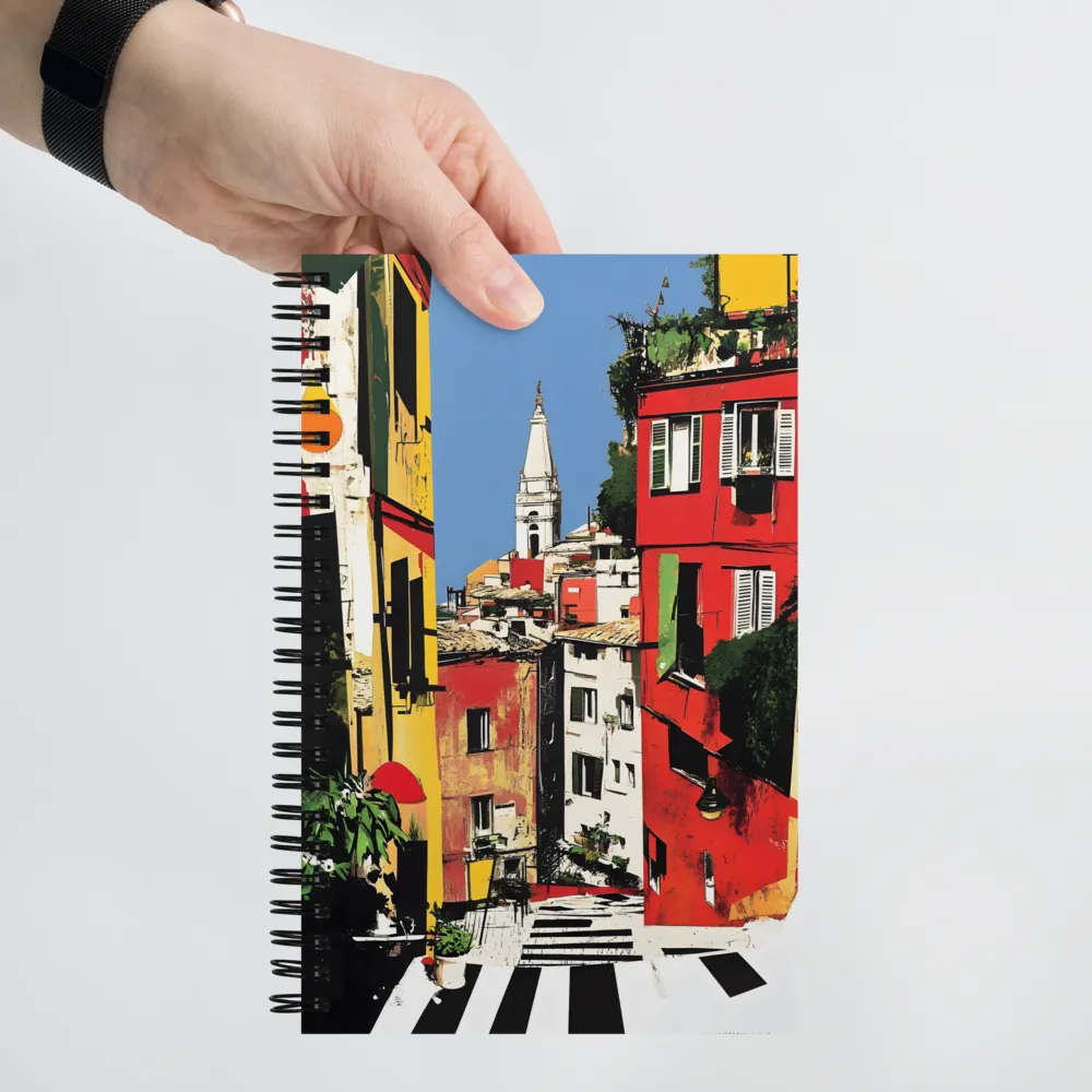 Colorful Streets of Urban Splendor | Spiral Notebook