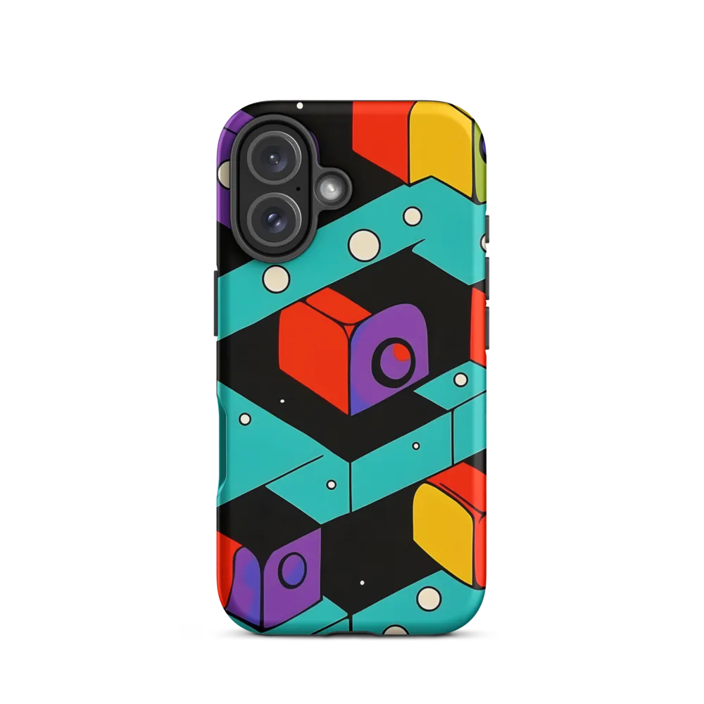 Vibrant Geometric Harmony | Phone Case |  16 | Tough Case | Matte