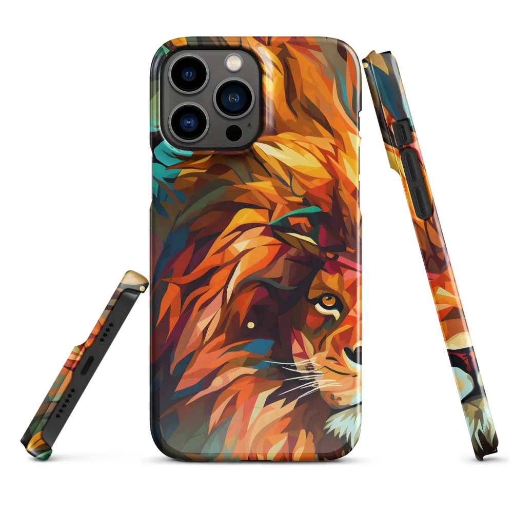 Majestic Gaze: The Polygonal Lion