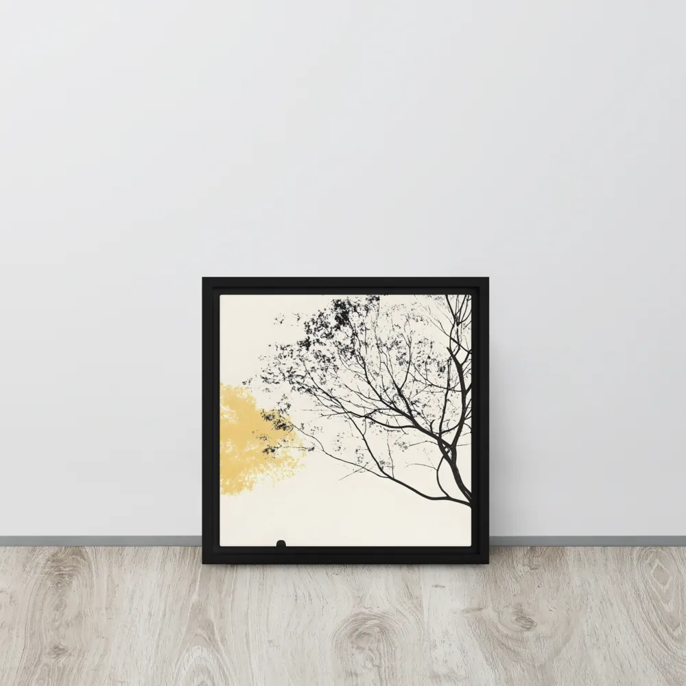 Whispers of Solitude | Canvas with Black Frame | 12″×12″