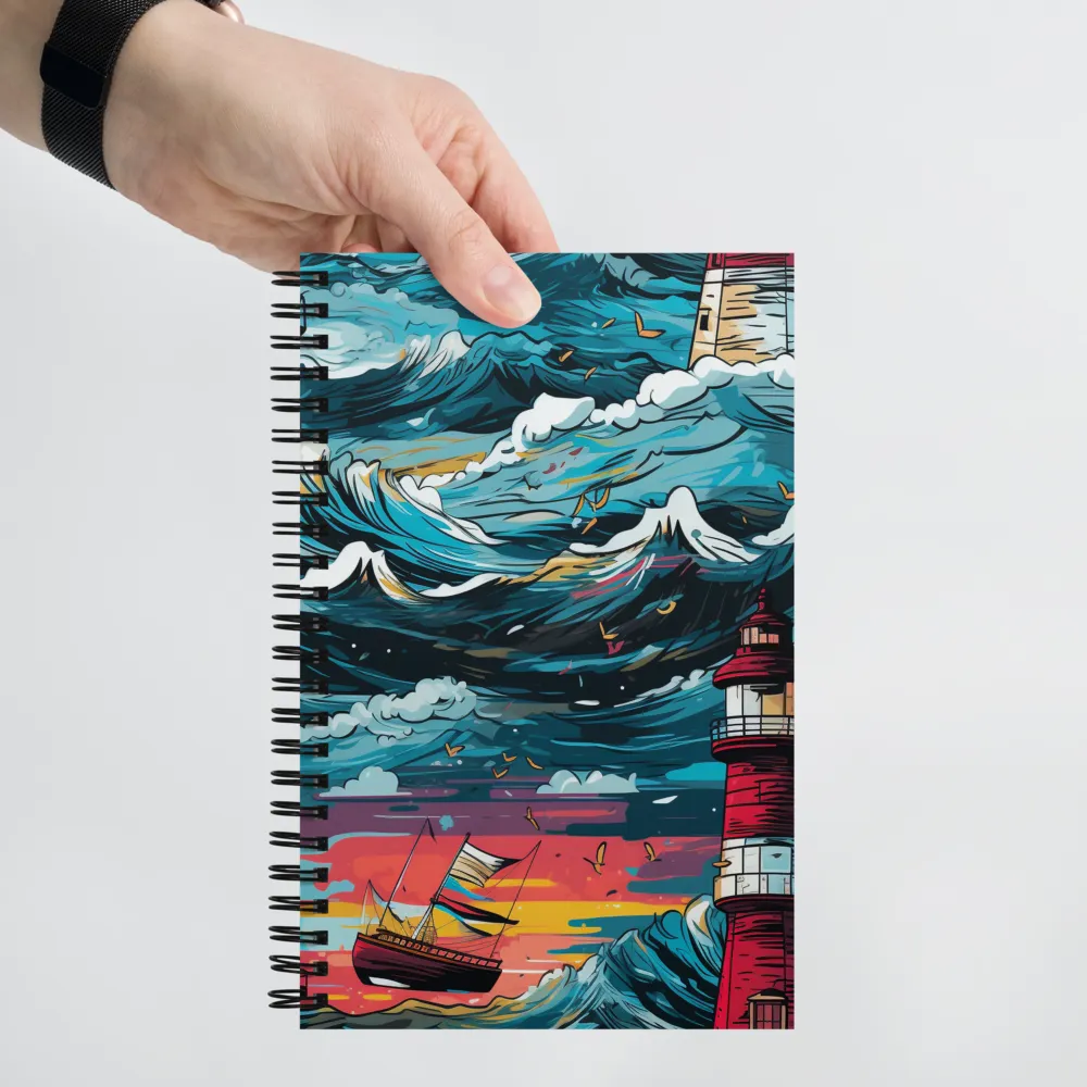 Turbulent Seas: A Lighthouse Adventure | Spiral Notebook