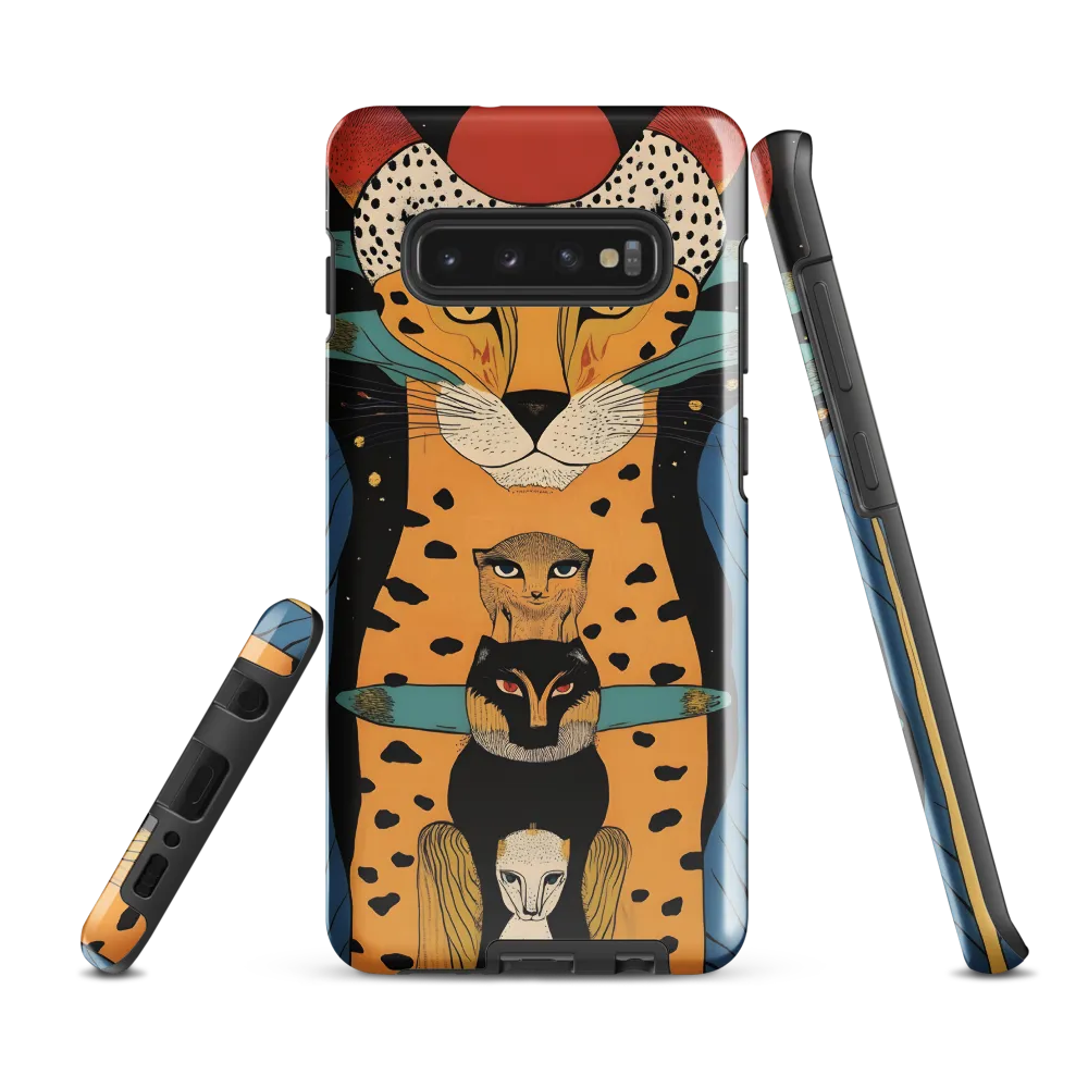 Cosmic Symphony of Felines | Phone Case |  S10 Plus | Tough Case | Glossy