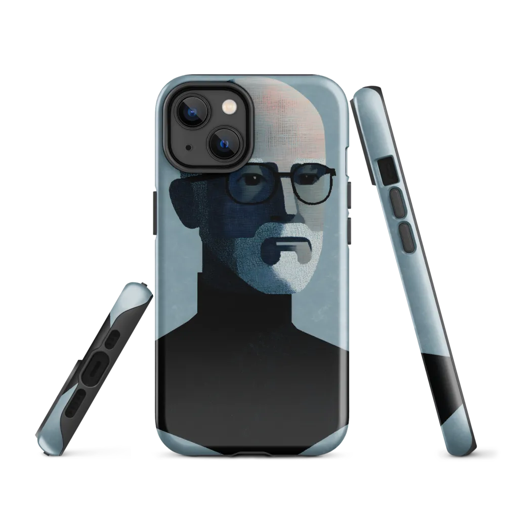 Minimalist Portrait of a Modern Man | Phone Case |  14 | Tough Case | Glossy