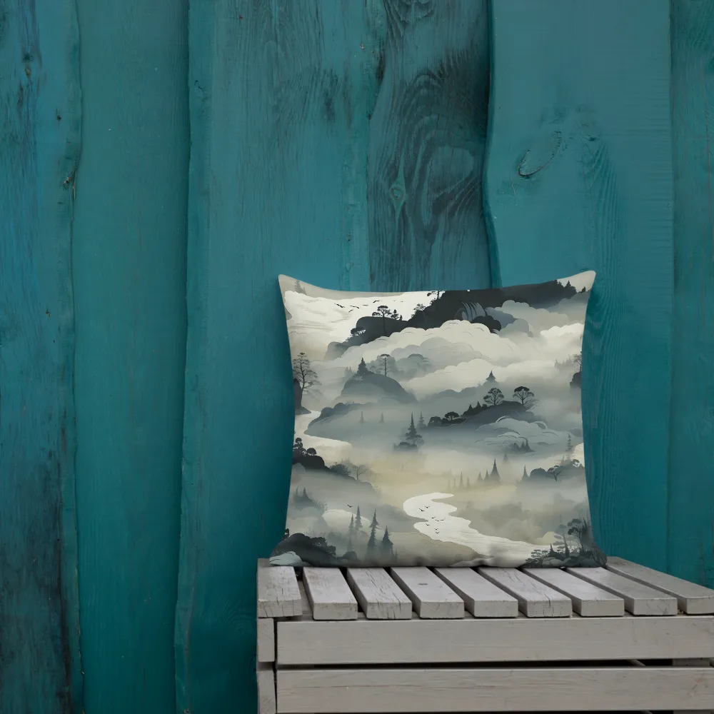 Whispers of the Misty Landscape | Pillow | 18″×18″