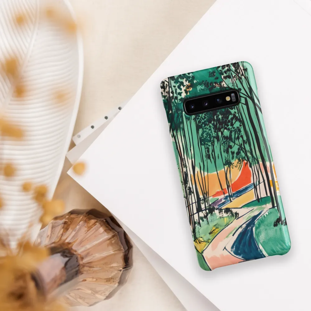 Winding Path Through the Forest | Phone Case |  S10 Plus | Snap Case | Matte