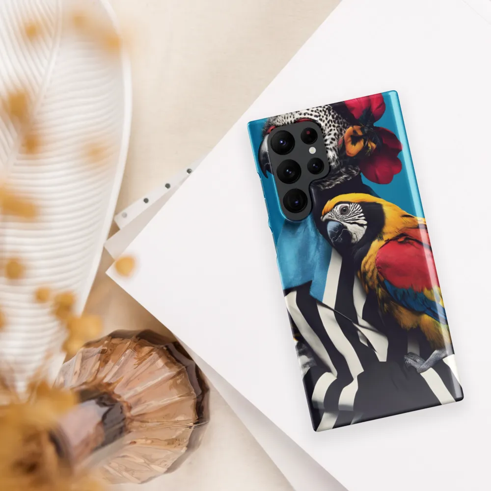 Vibrant Fusion of Flora and Fauna | Phone Case |  S22 Ultra | Snap Case | Glossy
