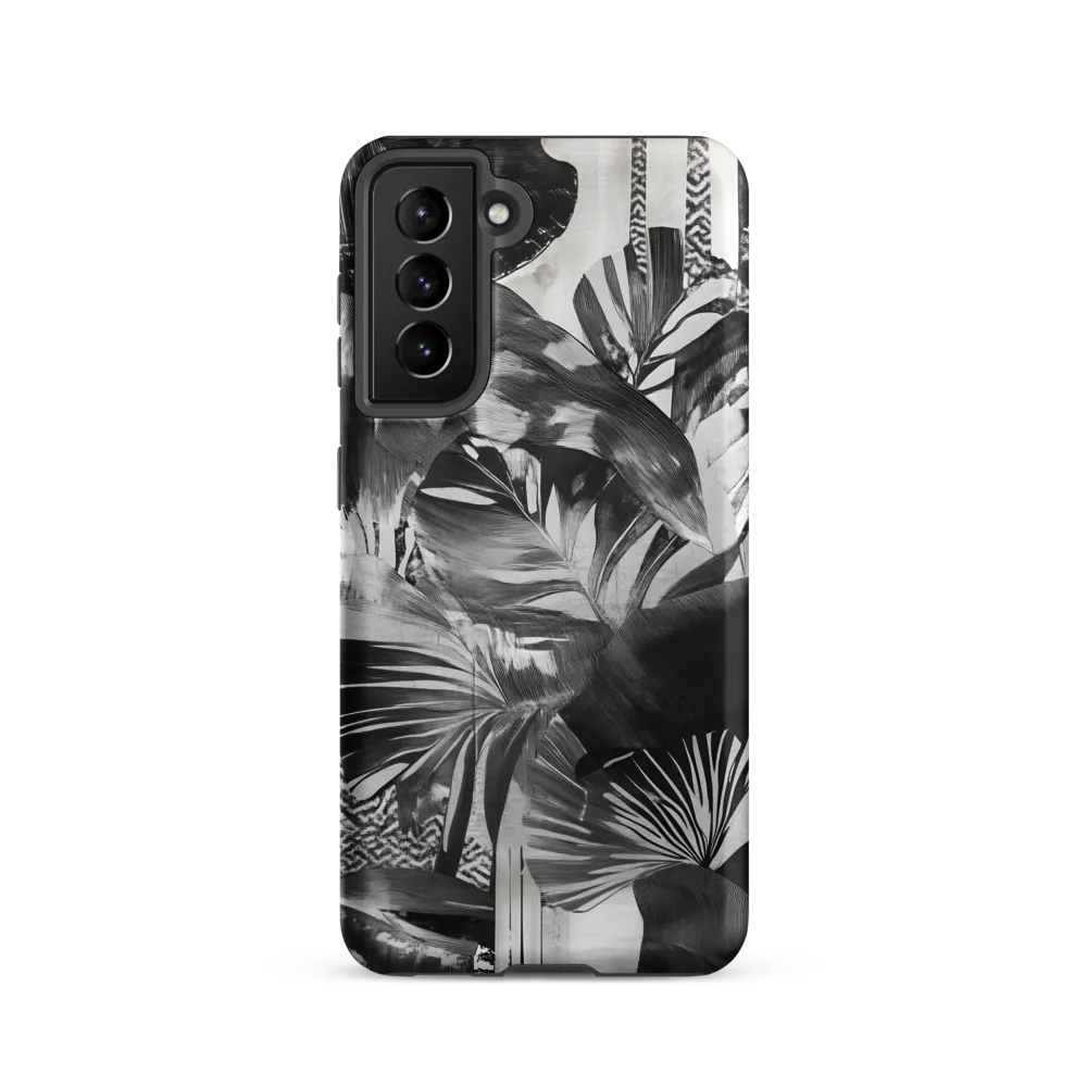 Monochrome Serenity in Tropical Foliage