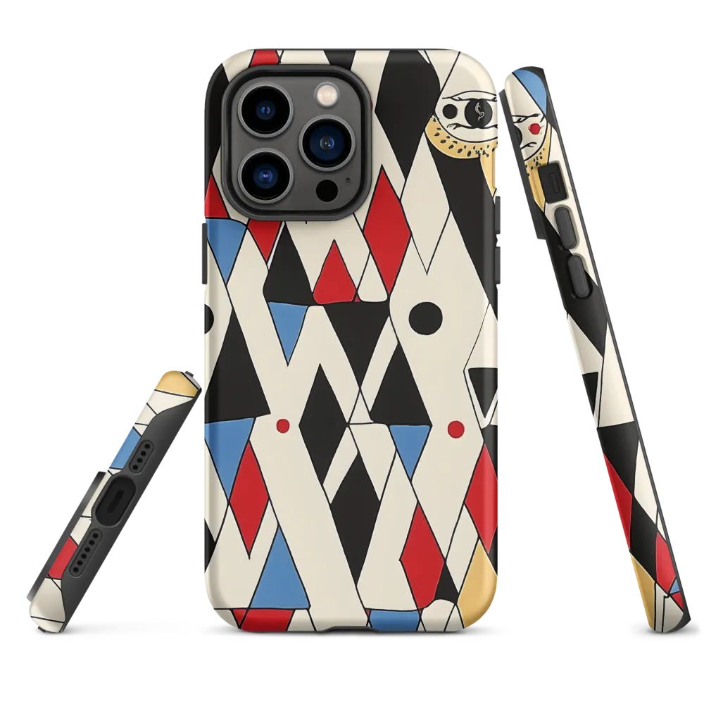 Dynamic Geometric Symphony | Phone Case |  14 Pro Max | Tough Case | Matte