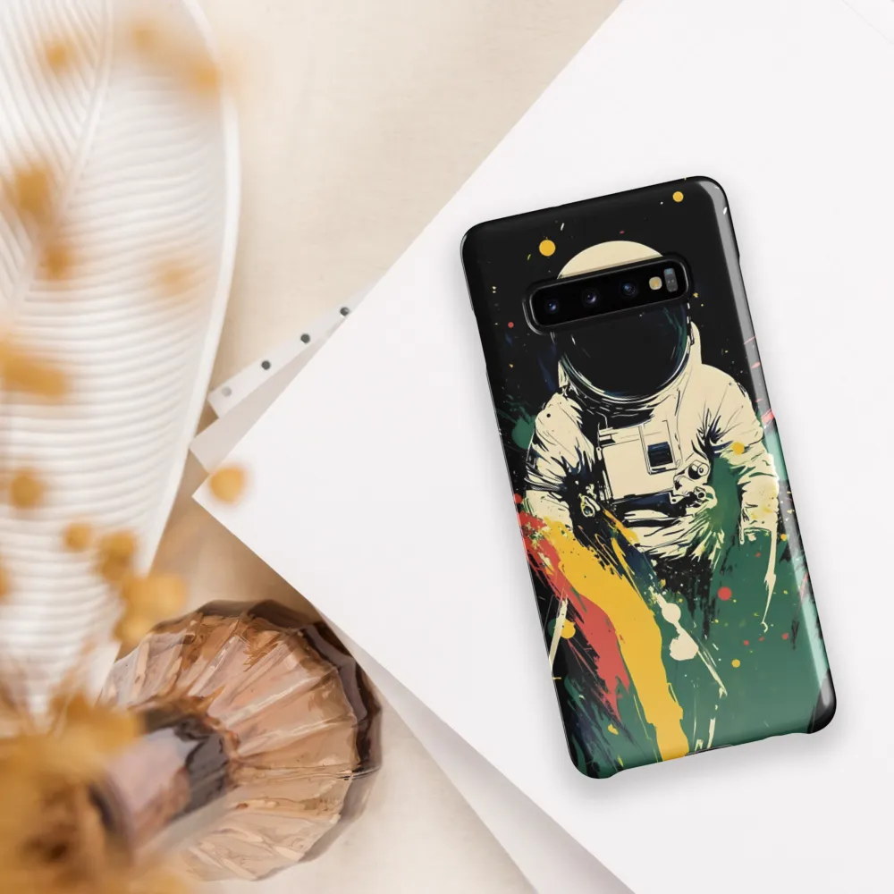 Cosmic Splash: The Astronaut's Journey | Phone Case |  S10 Plus | Snap Case | Glossy