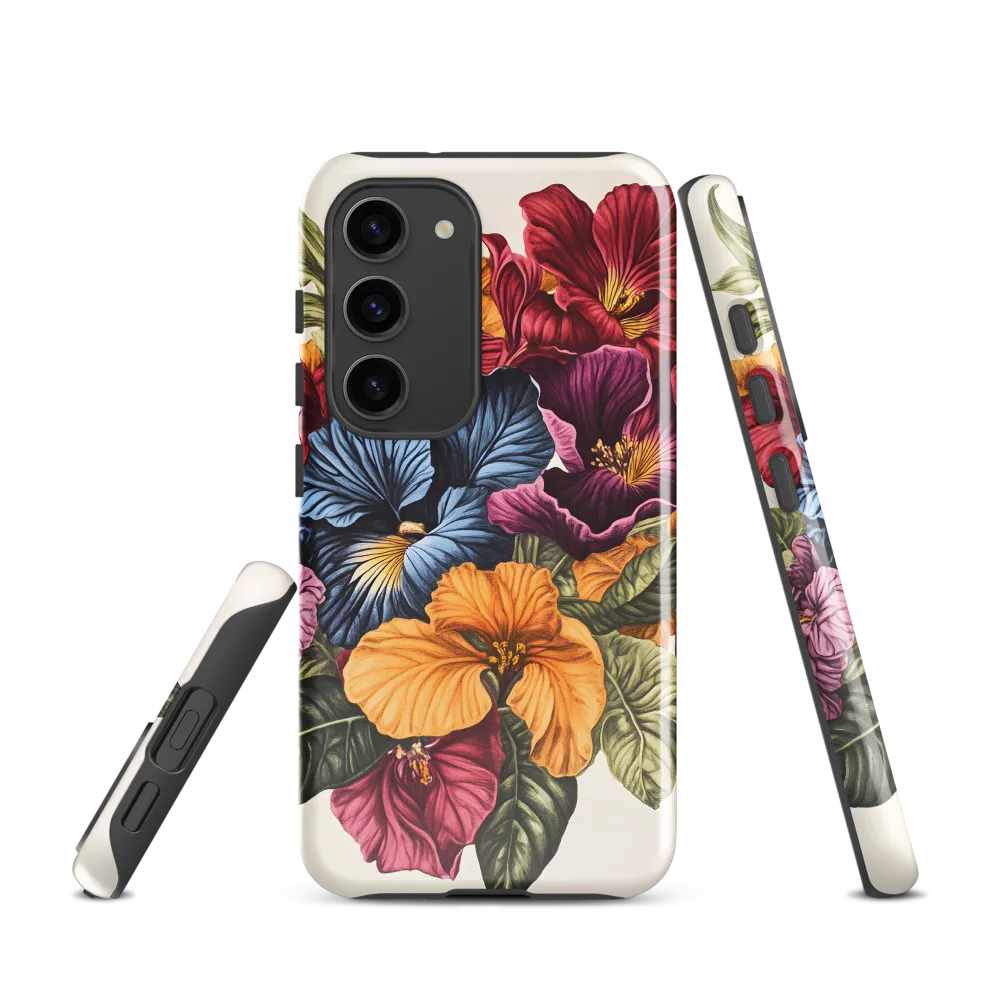 Floral Symphony in Color | Phone Case |  S23 | Tough Case | Glossy