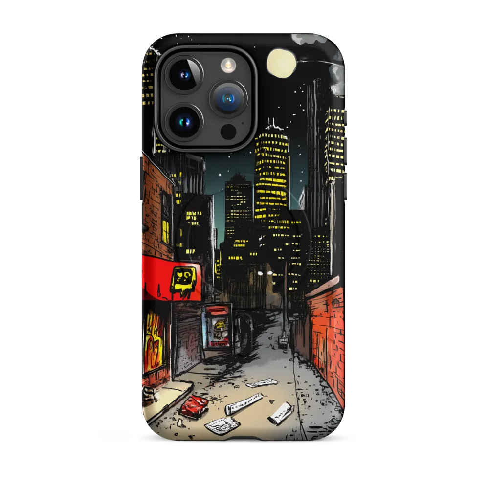Nocturnal Cityscape: The Hidden Alley | Phone Case |  15 Pro Max | MagSafe® Tough Case | Matte