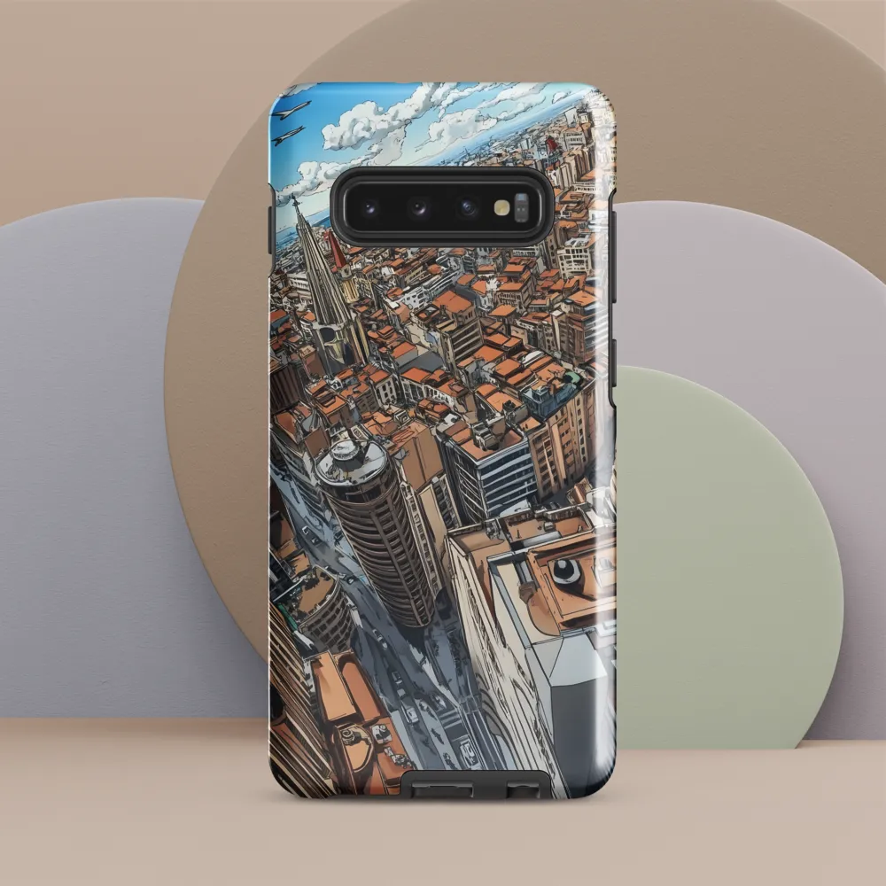 Aerial Symphony of Urban Life | Phone Case |  S10 Plus | Tough Case | Glossy