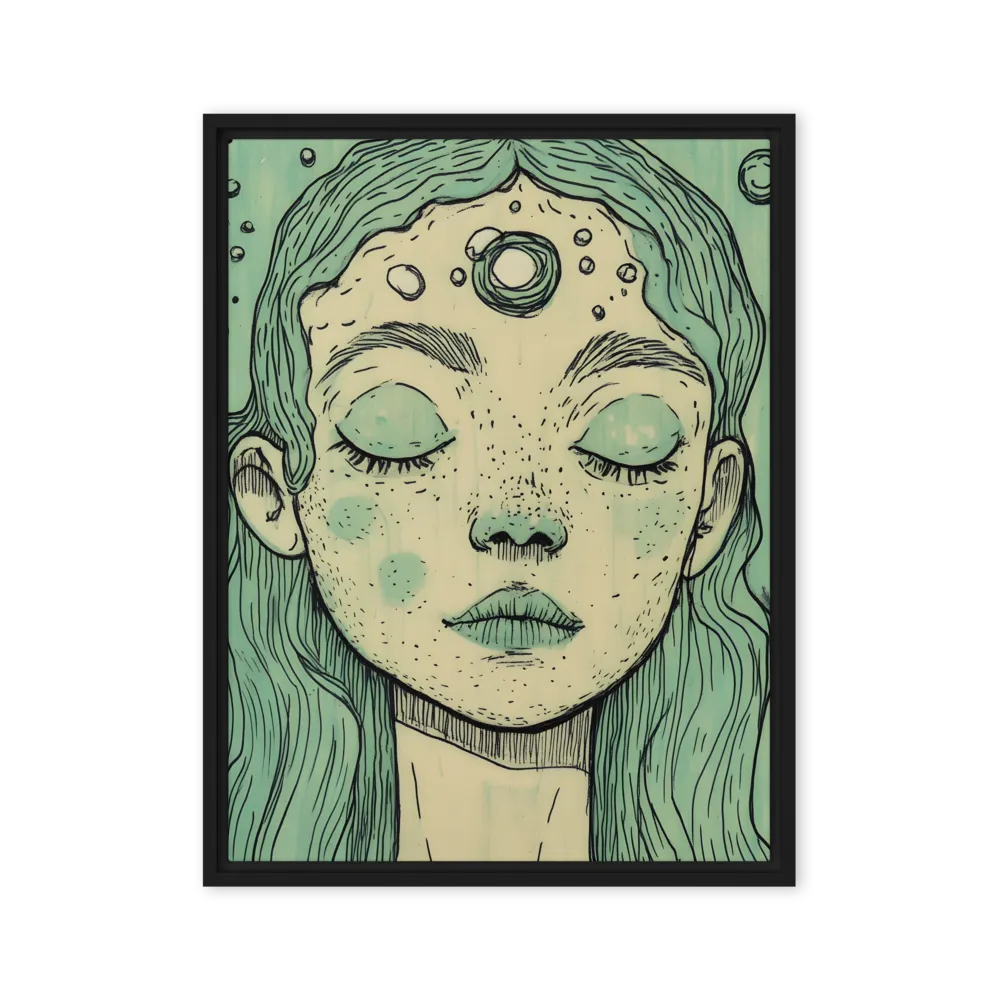 Beneath the Surface | Canvas with Black Frame | 24″×32″